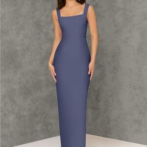 Azazie Flori Bridesmaid dress Stormy